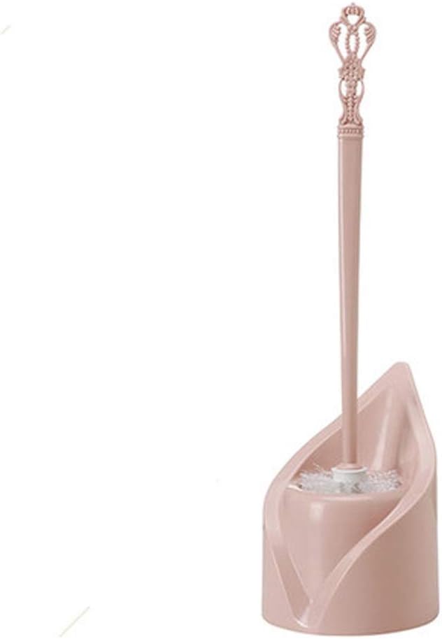 Toilet Brush,Toilet Scrubber,Toilet Brushes & Holders - Silicone Toilet Cleaning Brush Kit with Soft Bristle Brush - for Hotels, Public Toilets, Toilets, Bathrooms, Etc.(Gray) (Pink)