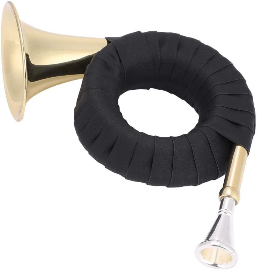 Brass Bb Horn With Velvet Bag, Bracket, Clean Cloth - Pocket French Horn