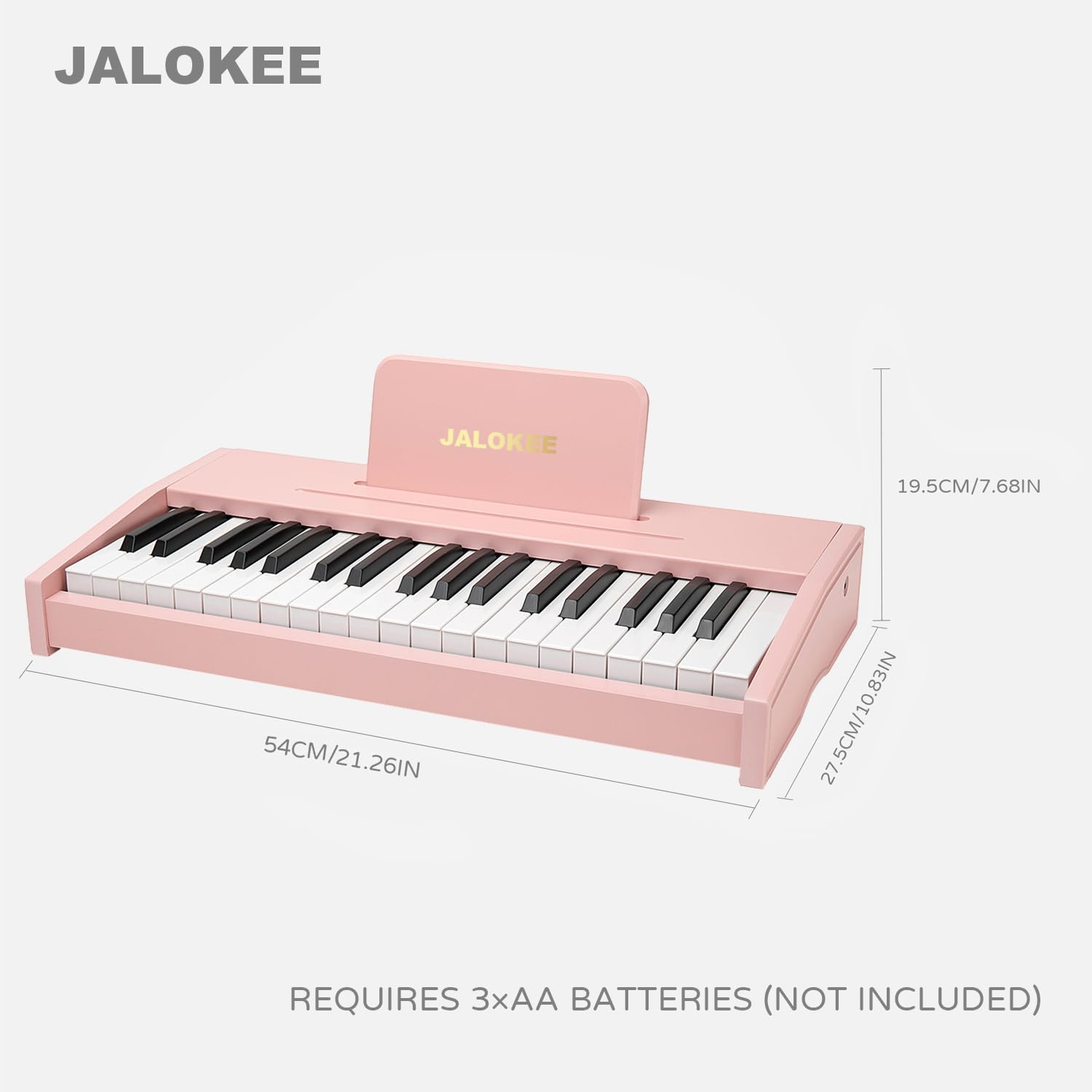 Kids Piano Keyboard, Digital Piano for Kids, Music Educational Instrument Toy, Wood Toy for 3+ Girls and Boys (Pink, 37 Keys)