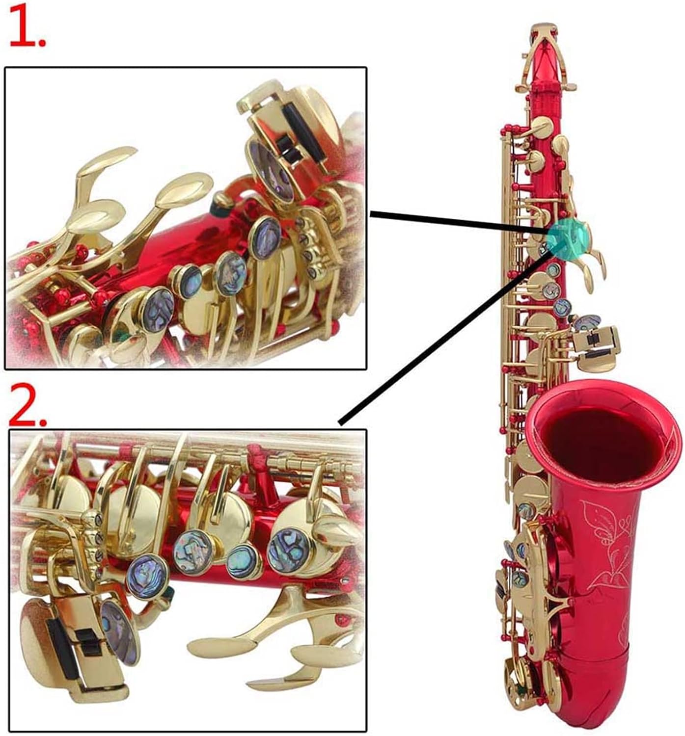 EB Alto Saxophone Brass Colorful Lacquered E Flat Woodwind Instrument with Case Beginner Saxophone