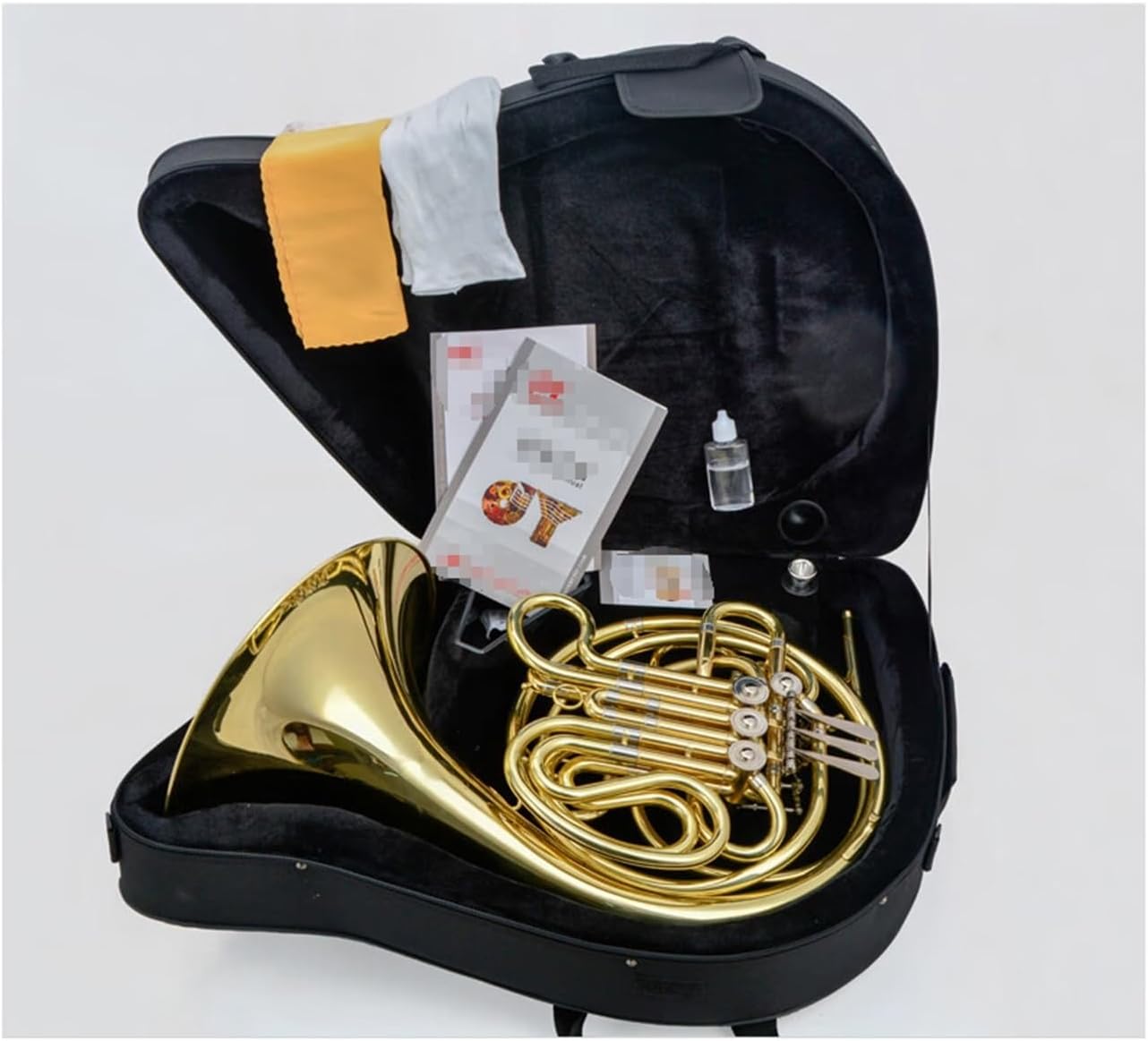Brass French Horn Four-key Double B Flat Lacquered Gold French Horn For Adult Professional Stage Performance Band
