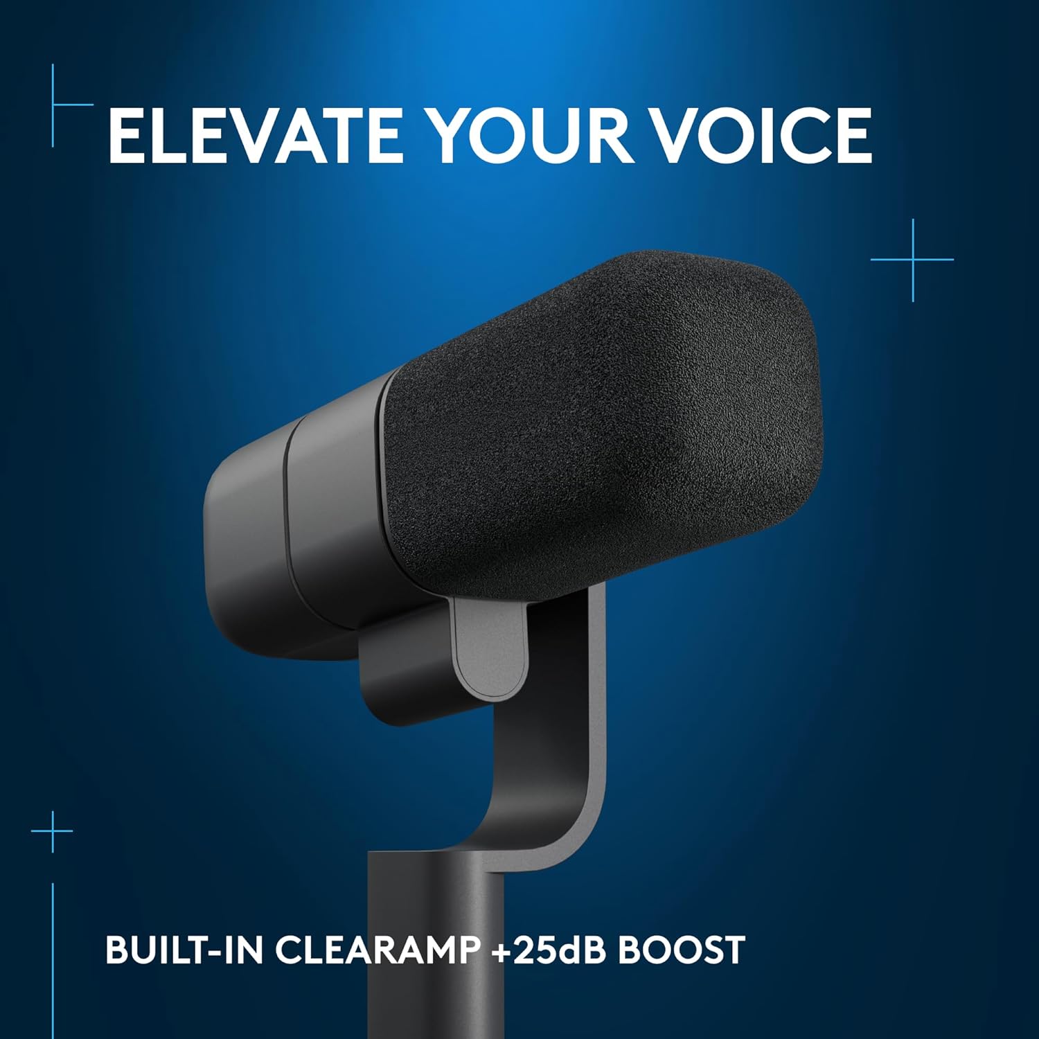 Logitech G Yeti Studio Active Dynamic XLR Broadcast Microphone for Gaming, ClearAmp Active Preamp, Dual-Diaphragm Capsule, Internal Shockmount - Black