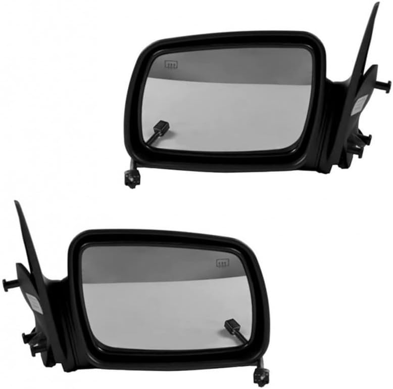 For Jeep Grand-Cherokee 1996 1997 1998 Door Mirror Driver and Passenger Side | Pair | Power | Heated | Non-Folding | Textured Black | 55154803, 55154802 | CH1320144, CH1321144