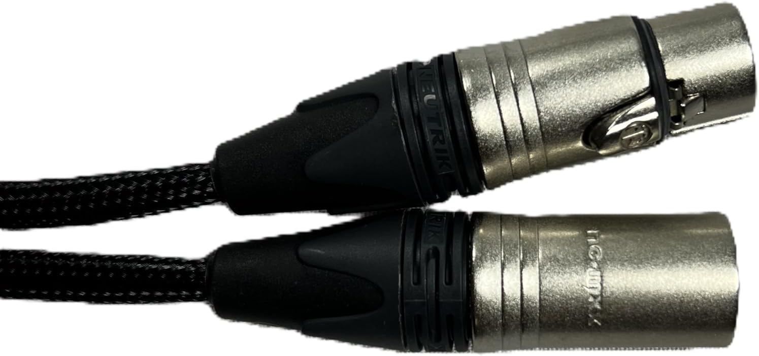 LASE 50 Ft Siamese Cable AC Power & XLR NEUTRIK Audio Cable for Power Speakers