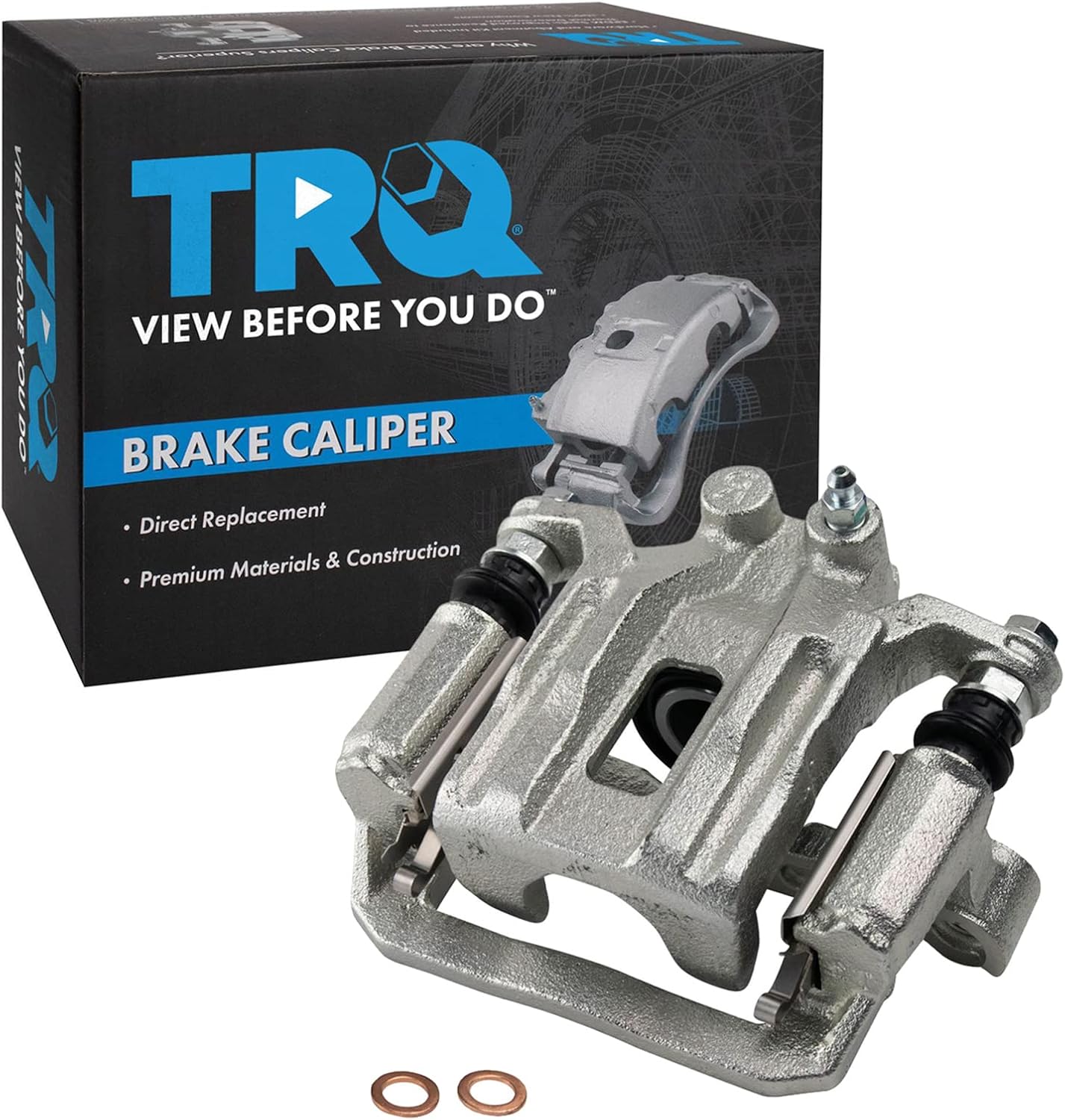 TRQ Rear Right Brake Caliper w/Bracket Passenger Side Compatible with 2005-2021 Nissan Frontier 2005-2015 Xterra