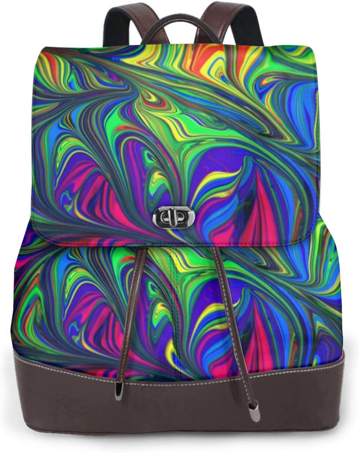 Pride Rainbow for Womens Backpack Purse Microfiber PU Anti-theft Large Fashion Designer Travel Bag Ladies Shoulder Bags