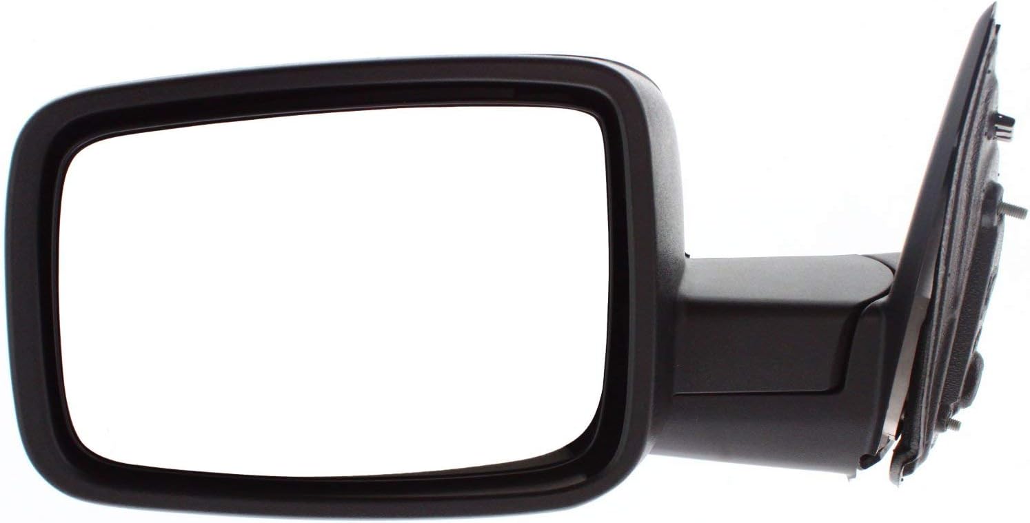Kool Vue Driver Side Non-Electric Mirror for Ram 1500 2500 2011-2012 Without Signal Light, Blind Spot Monitor, Memory, Puddle Lamp & Auto-Dimming Textured