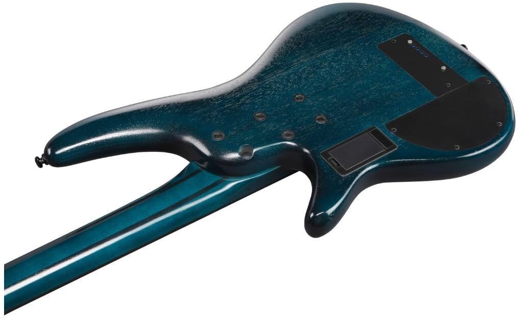 Ibanez SRD900 Bass Workshop 4-String Right-Handed Electric Bass Guitar with Okoume Body, Maple and Walnut Neck, and Panga Panga Fingerboard (Cosmic Blue Starburst Low Gloss)