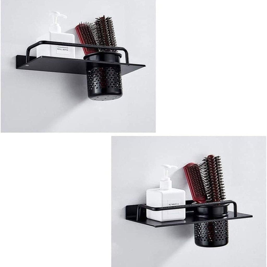 Bathroom Shelves Wall Mount Aluminum Storage Shelf Basket Shower Organizer Corner Kitchen Shelves Black