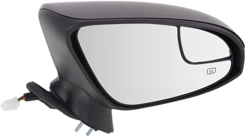 KarParts360 For Toyota Venza 2013 2014 2015 2016 Door Mirror Passenger Side | Paintable Finish | Manual Folding | Heated | Power | In-Housing Signal Light w/Blind Spot Glass | TO1321351 | 879100T050C0