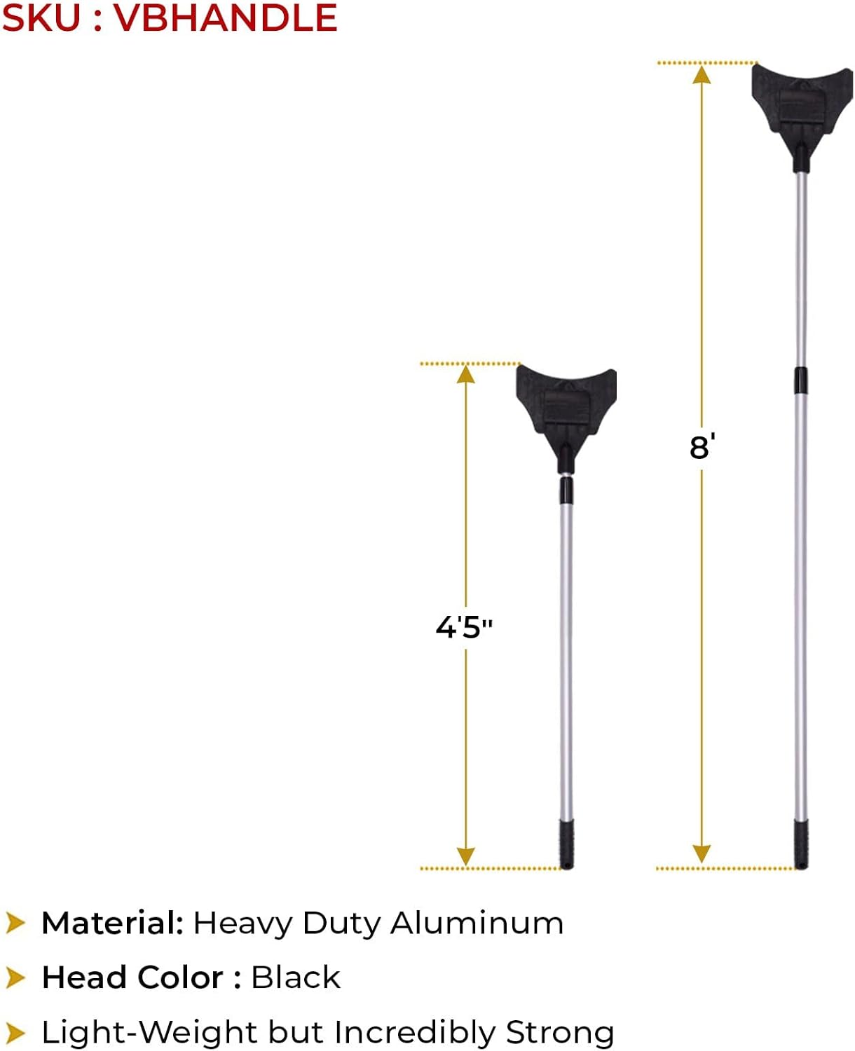 Mytee Products 8ft V Shaped Extension Handle and 20 Pack 4