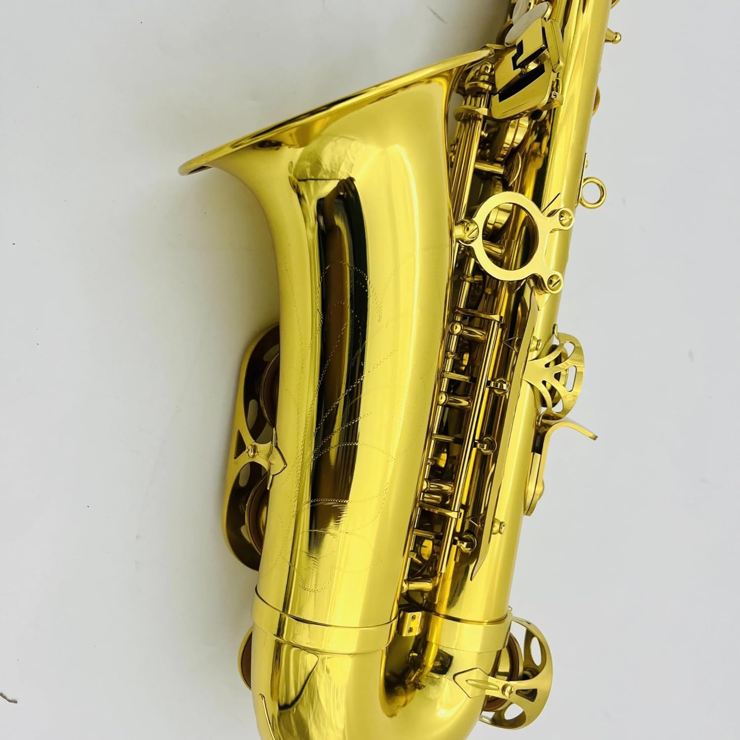 Alto Saxophone Eb Brass Plated Professional Woodwind Instrument With Case Accessories (Color : MULTI)