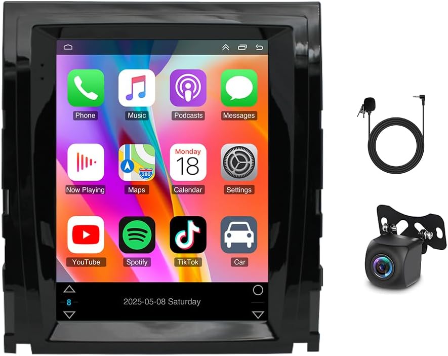 4G+64G 9.7'' Car Radio Stereo for Cadillac SLS/Escalade 2007-2012, w/GPS Navigation 2011 2010 2009 2008 Wireless w/carplay Android 14 Auto Car Audio Receiver, w/Bluetooth Double Din IPS Touch Screen