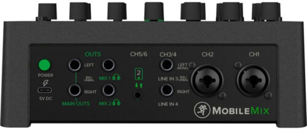 Mackie MobileMix 8-Channel Live Sound and Streaming Mixer Bundle with Polsen HPC-A30 Closed-Back Studio Monitor Headphones and 2x XLR- XLR Cable
