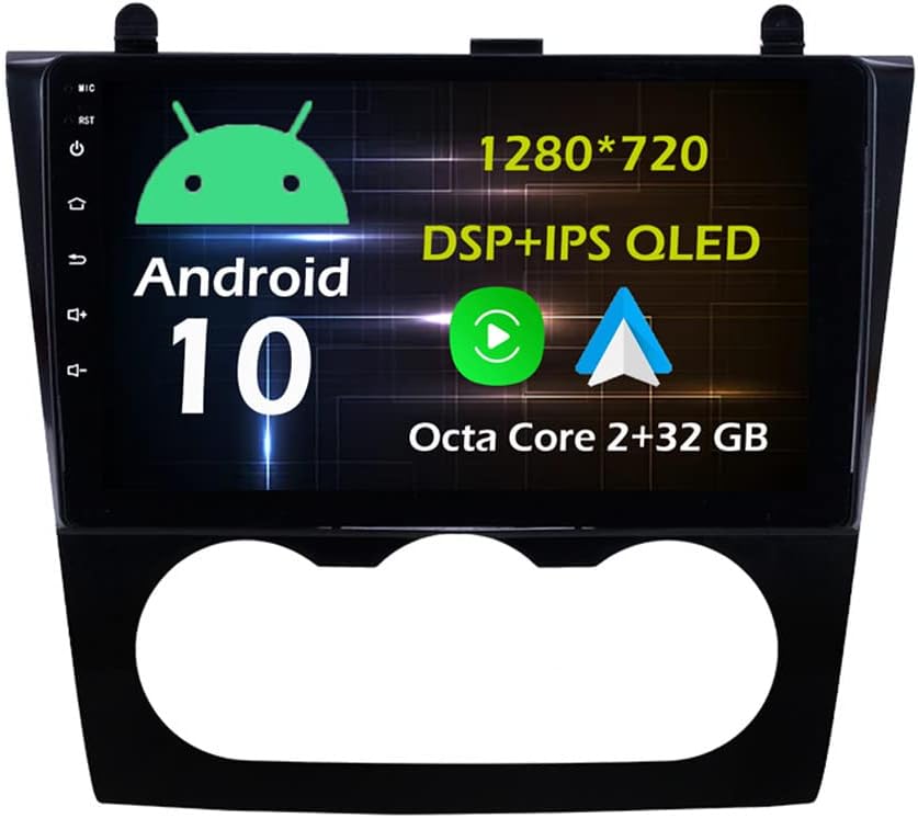 9'' Android 10 in Dash Car Stereo Radio Fit for 2008 09 10 11 12 Nissan Teana Altima Manual A/C GPS Navigation Head Unit Carplay Android Auto DSP 4G WIFI Bluetooth