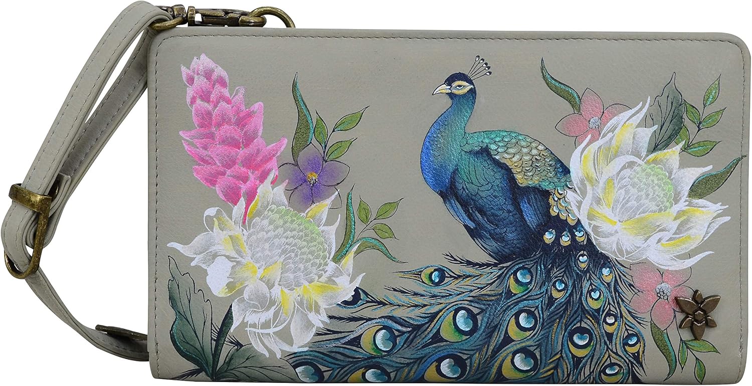 Anuschka Women's Hand-Painted Genuine Leather RFID Blocking Organizer Wallet