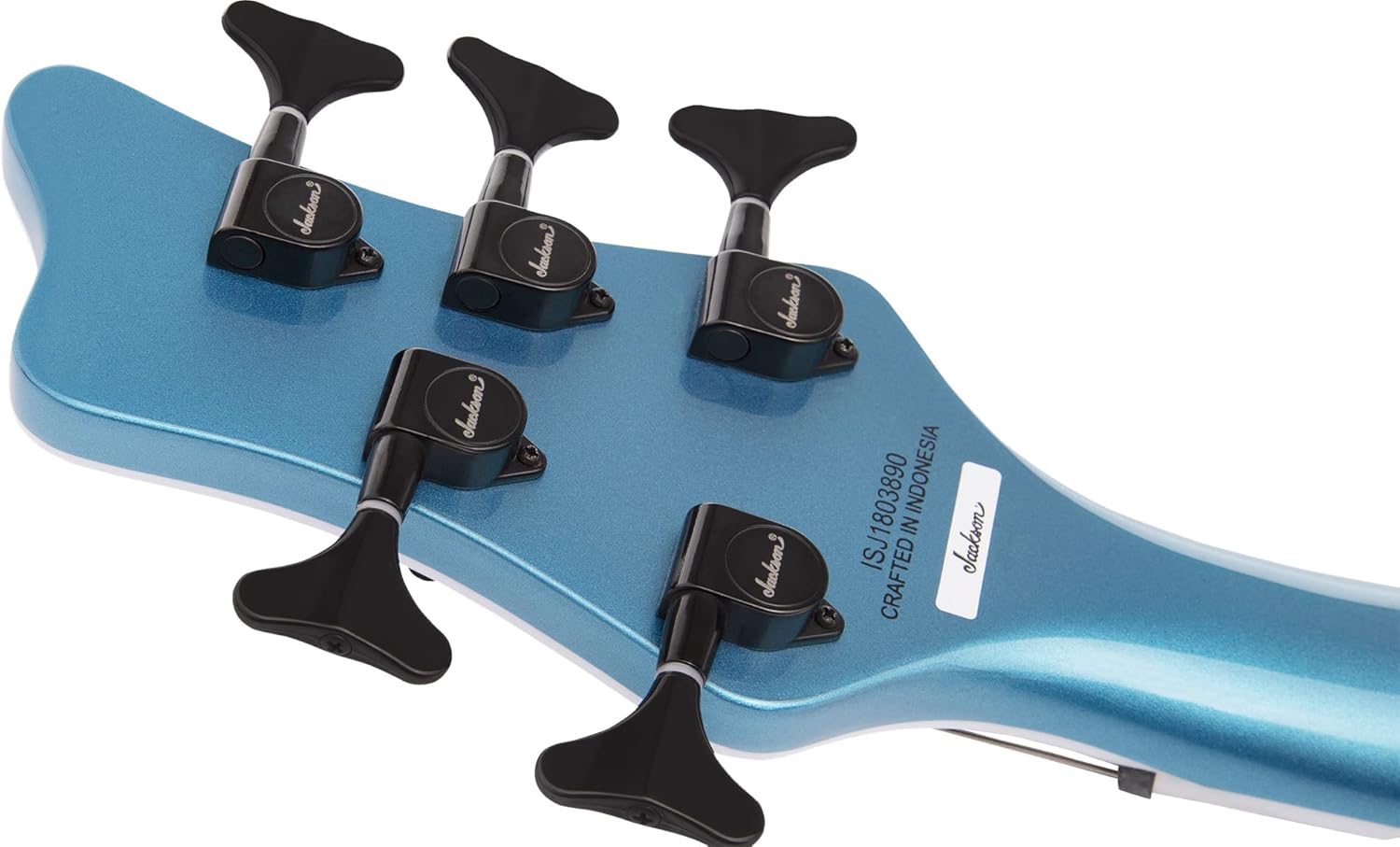 Jackson Spectra Bass SBX V Bass Guitar - Electric Blue Bundle with Cable, Guitar Strap, Tuner, Picks, and Austin Bazaar Instructional DVD