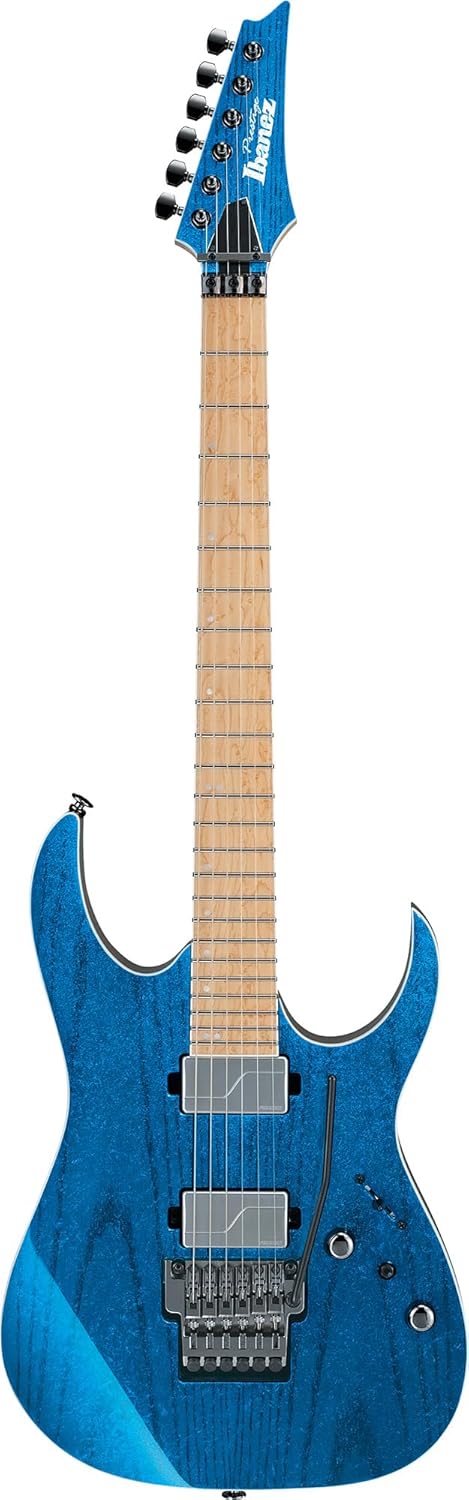 Ibanez RG5120M RG Prestige Electric Guitar - Frozen Ocean Bundle with Hardshell Case, Tuner, Cable, Picks, Austin Bazaar Instructional DVD, and Polishing Cloth