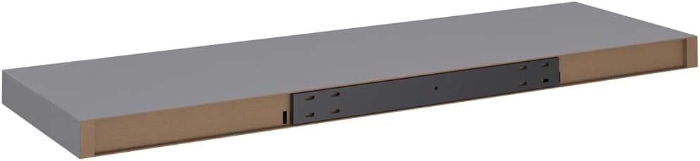 Modern Style Floating Shelves,Wall Storage Shelves,Wall Mounted Shelf Organizer Unit Display Shelf,for Living Room,Bedroom,Kitchen,Bathroom,Office,4 pcs Gray 31.5