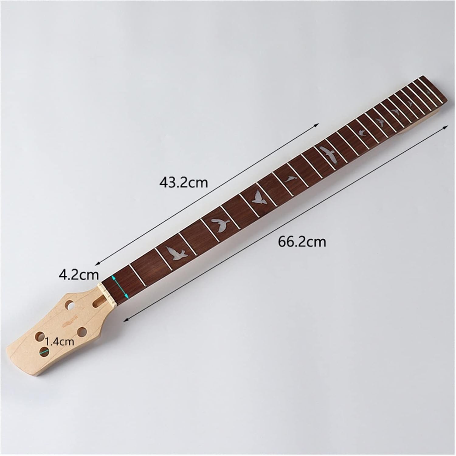 Left Hand 4 Strings Electric Bass Guitar Neck 24F Canada Maple Guitar Bow Guitar Arm Matte Electric Guitar Neck