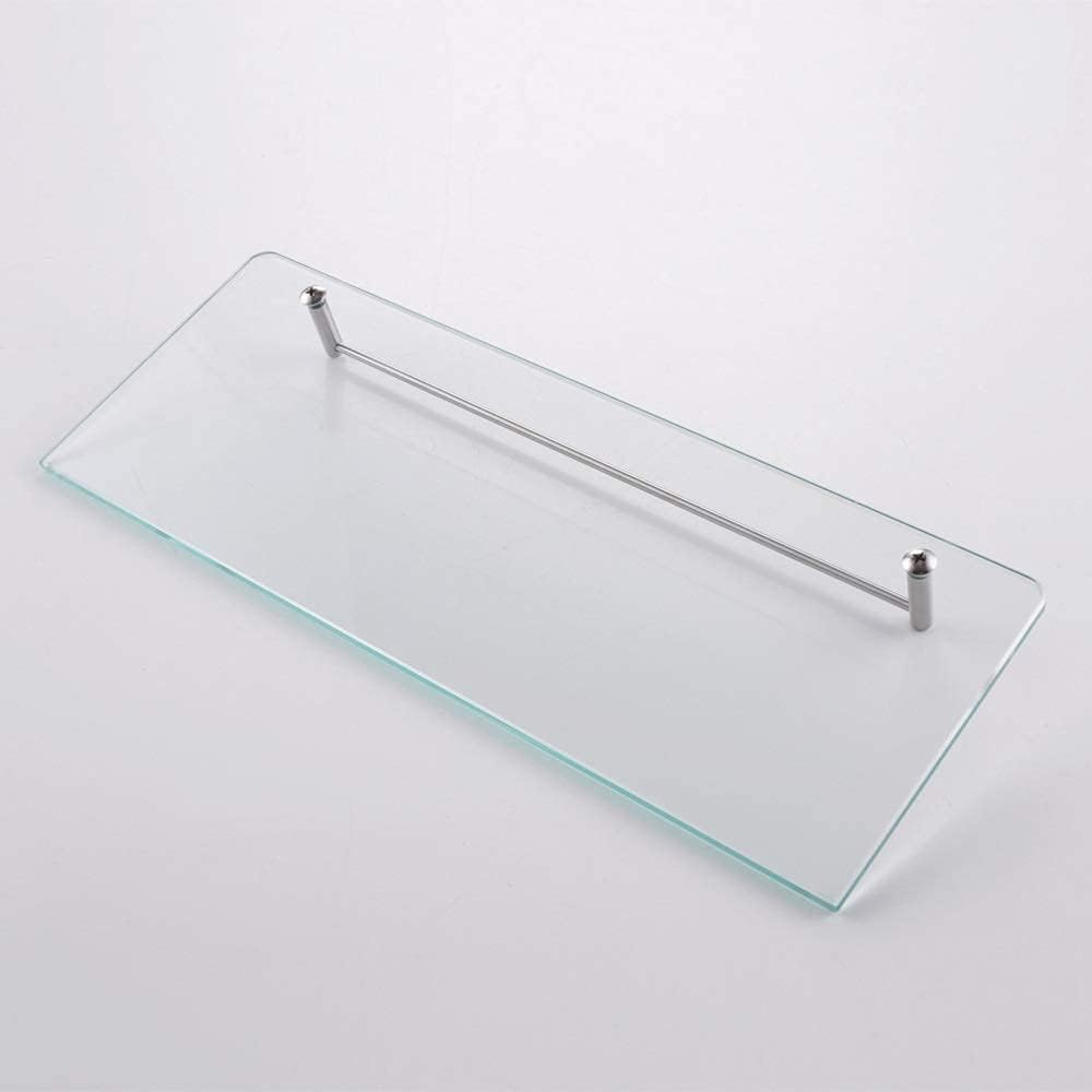 Bathroom Shelf Home Wall-Mount Storage Racks Corner Shower Shelf Creative Seamless Towel Rack Stainless Steel Glass Storages Holder Multifunction Bathroom Acces