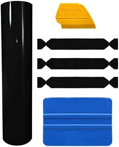 VViViD Black Gloss Automotive Vinyl Wrap Film w/ 3M Toolkit (100ft x 5ft)