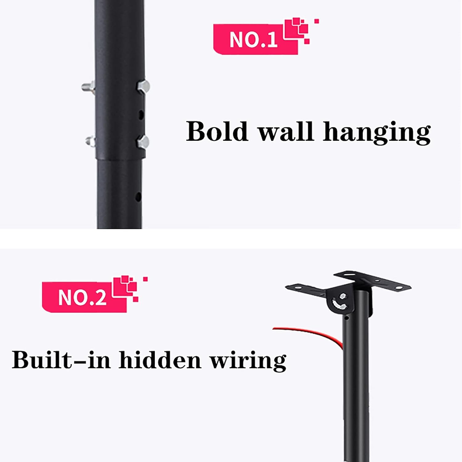 TV Stand tv Wall Mount 360° Swivel and Tilt Ceiling TV Mount Teles Height Adjustment for 40 to 70 Inch TV Swivel and Tilting Bracket,2.5-