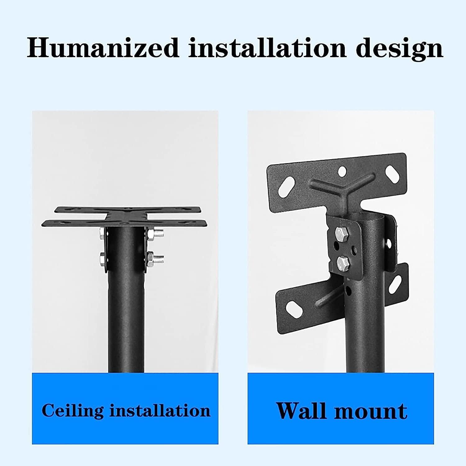 Floating TV Stand, Multifunction TV Wall Mount Ceiling TV Mount, Adjustable Wall Ceiling TV Bracket, Telescopic Height Adjustment, for 26-60 Inch Flat and Curved TVs Up T