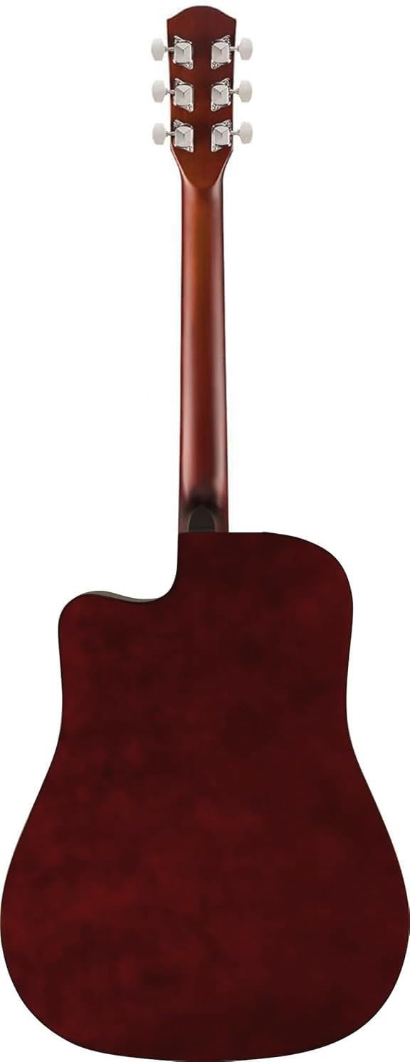 Fender Dreadnought Acoustic-Electric Guitar - Natural Bundle with Hard Case, Strap, Strings, Picks, and Austin Bazaar Instructional Video