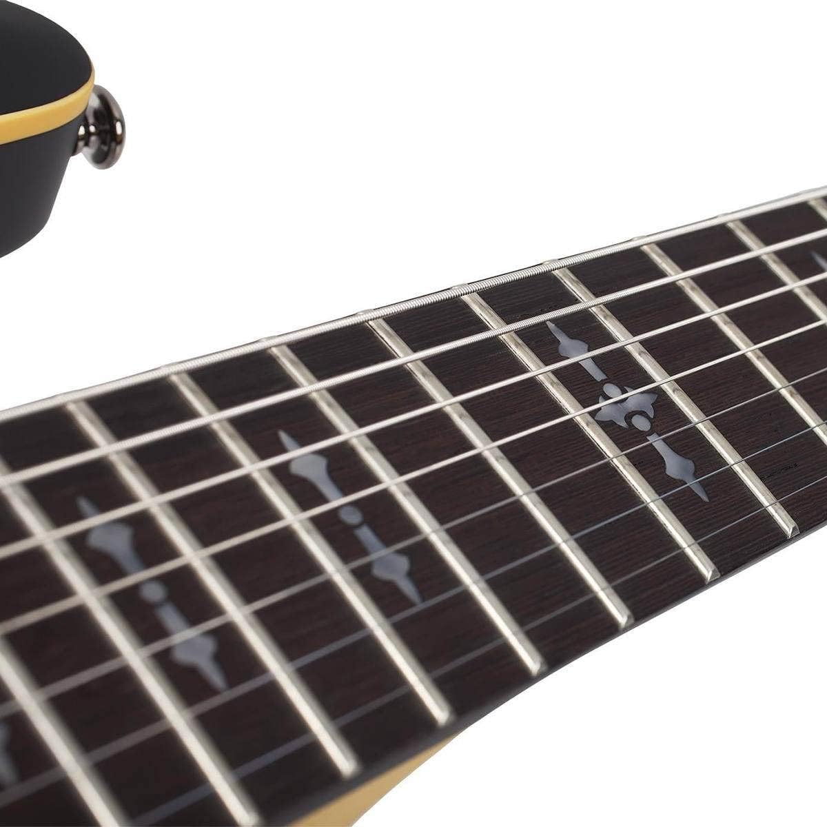 Schecter 7 String Solid-Body Electric Guitar, Aged Black Satin (3662)