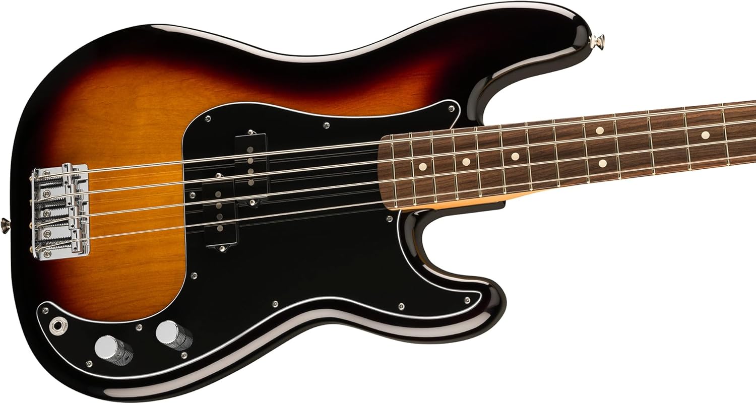Fender Player II Precision Bass - 3-Color Sunburst Bundle with Gig Bag, Strap, Cable, 3-Pack Picks and Guitar Cleaning Kit