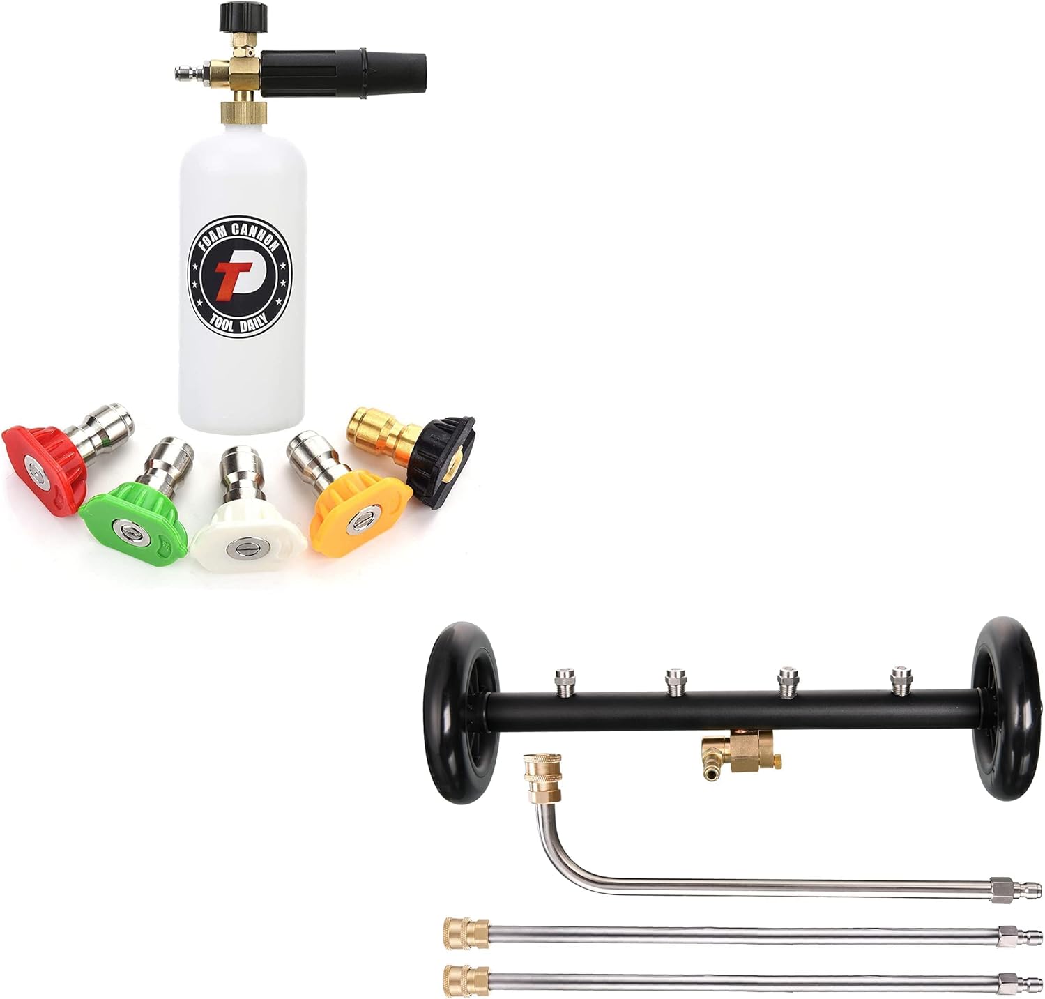 Tool Daily Foam Cannon with 1/4 Inch Quick Connector, Dual-Function Undercarriage Cleaner