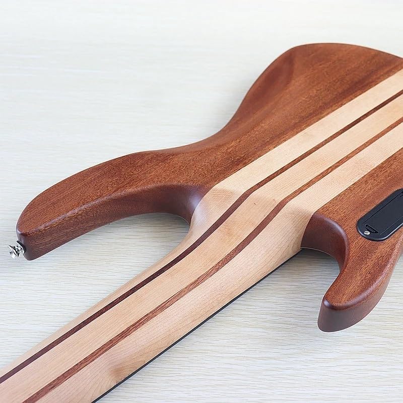 6-String Active Electric Bass Guitar, 43-Inch Full Size, Neck-Through, Rosewood Skin Top,24-Fret