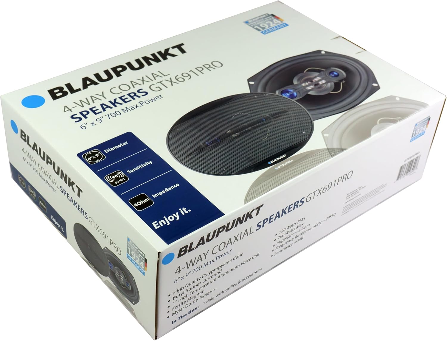 BLAUPUNKT GTX691PRO 6 x 9 Car Speakers - 700W 4-Way Coaxial Speakers, Full Range 50Hz - 20kHz, 4 Ohm (2pc)