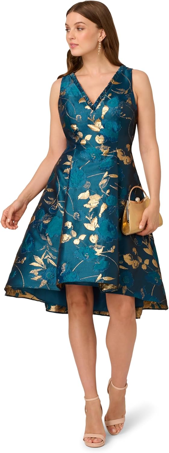 Adrianna Papell Women's Fit and Flare Midi Dress