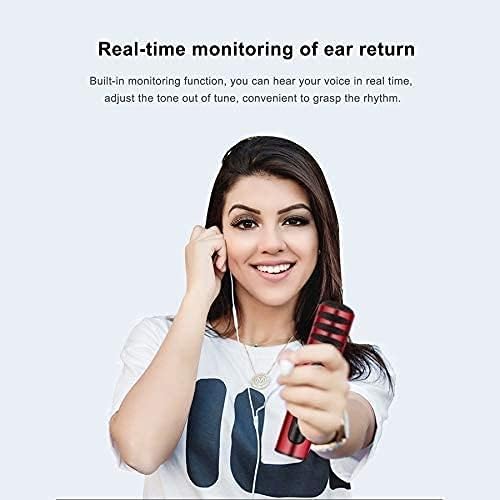 Microphone Condenser Microphone Karaoke Mic for Live Singing Recording Cardioid Pickup Podcast Singing Recording (Color : Red)