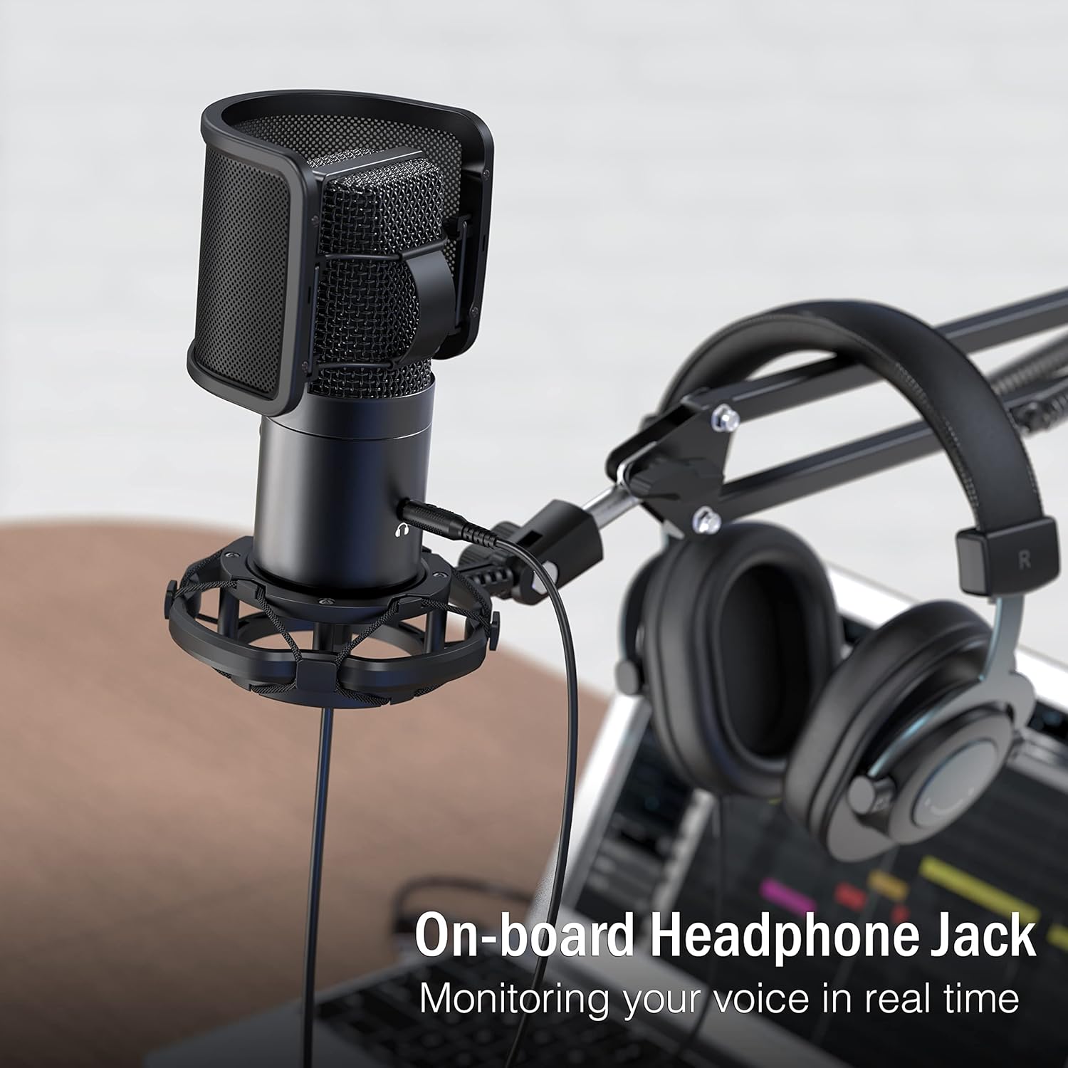 FIFINE USB Microphone for Mac and Gaming Headset, PC Microphone Kit,Mic Set with Mute Button & Gain, Computer USB Headset for Podcast Streaming Recording Twitch Discord YouTube Zoom (T683+H6)