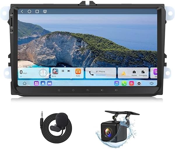 4G+64G Car Radio for SEAT Leon 2005-2012 with Wireless Carplay Android Auto,9 in HD Touchscreen Android 15 Car Radio Stereo with Backup Camera Bluetooth AM/FM/RDS Wi-Fi GPS