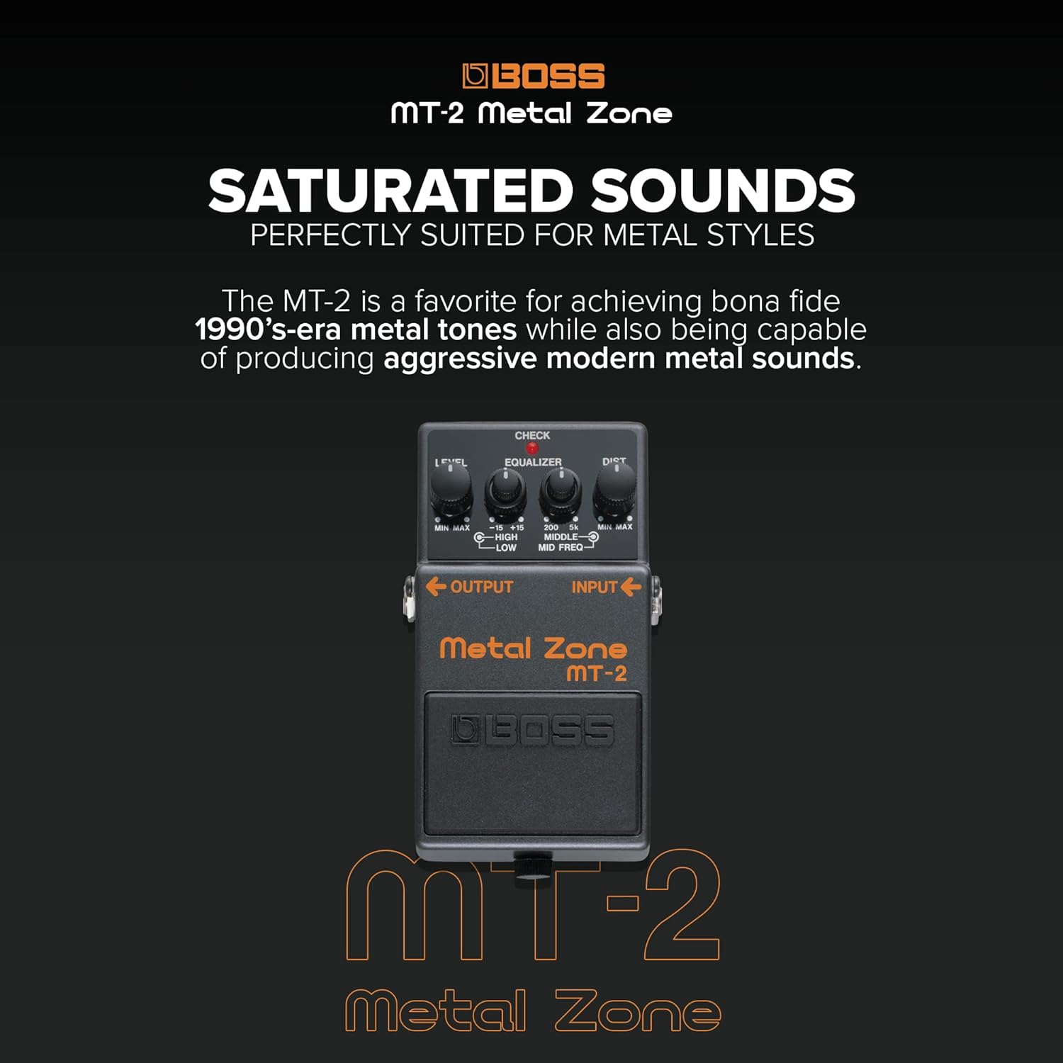 Boss MT-2 Metal Zone Distortion Guitar Pedal