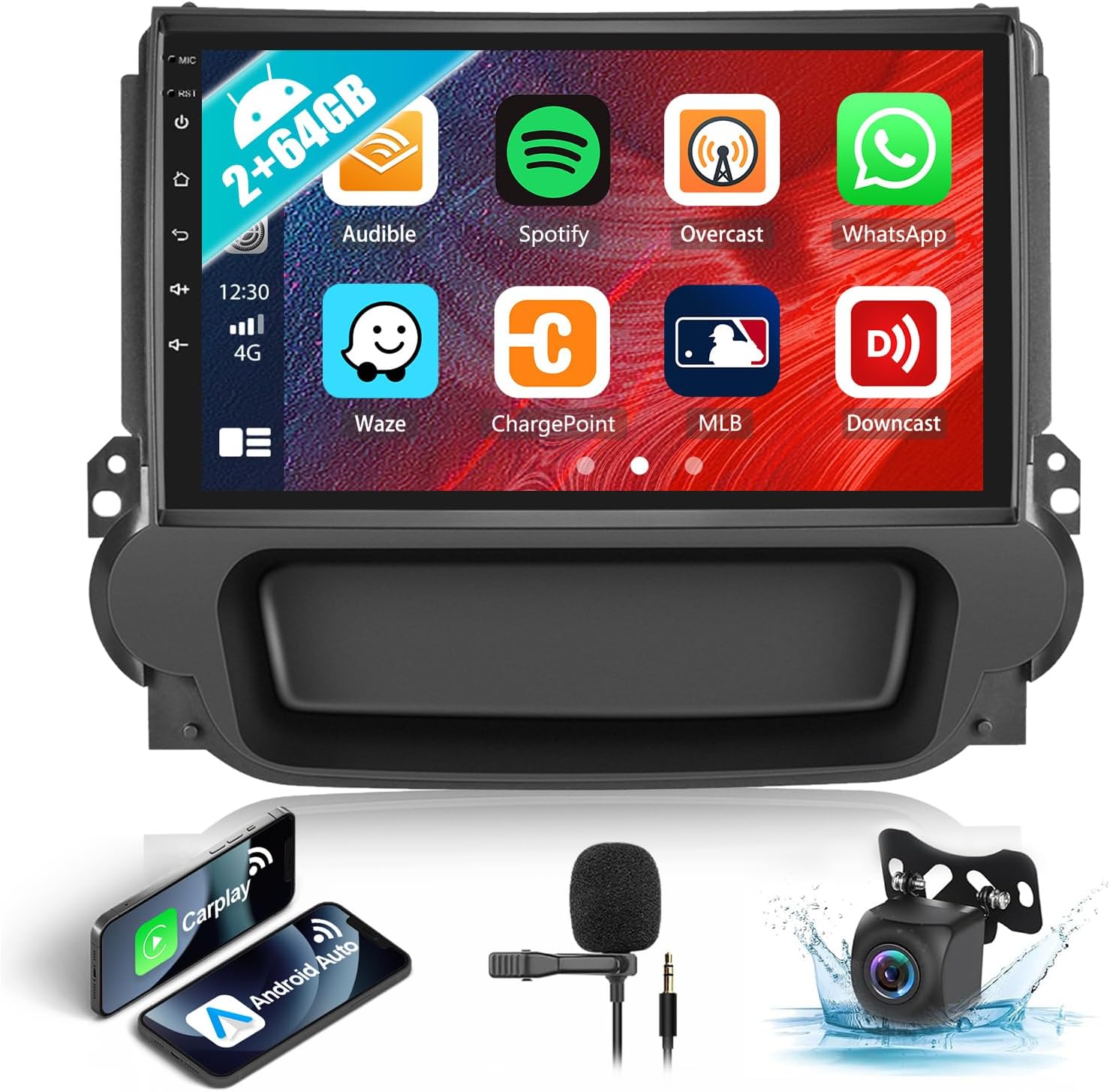 2G+64G Car Stereo Radio with Wireless CarPlay Android Auto for Chevy Chevrolet Malibu 2012 2013 2014 2015 9