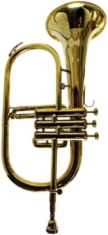 FLUGEL HORN BRASS FINISH BB PITCH W HARDCASE MP BRASS FLUGLEHORN.