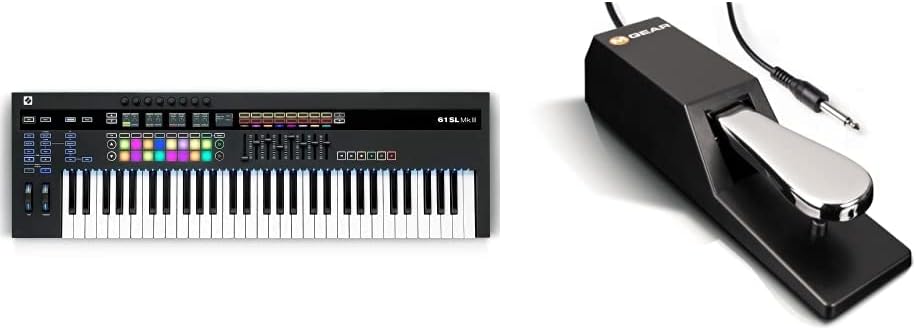 Novation 61SL MkIII Keyboard Controller + M-Audio SP-2 Sustain Pedal