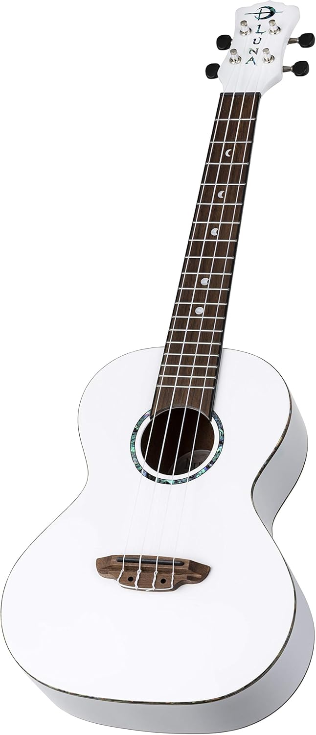 Luna Guitars Hau Snow White 4-String Tenor Ukulele with Gigbag (UKEHAUT)