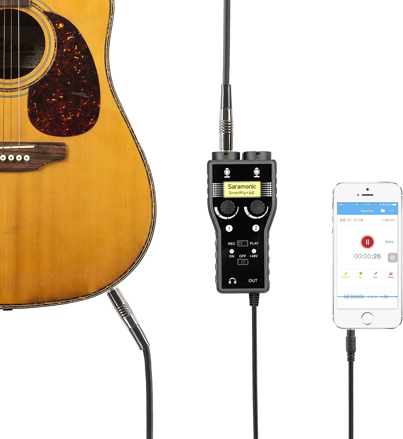 Saramonic SmartRig+ UC Two-Channel Audio Interface for USB Type-C Android Devices and PC's
