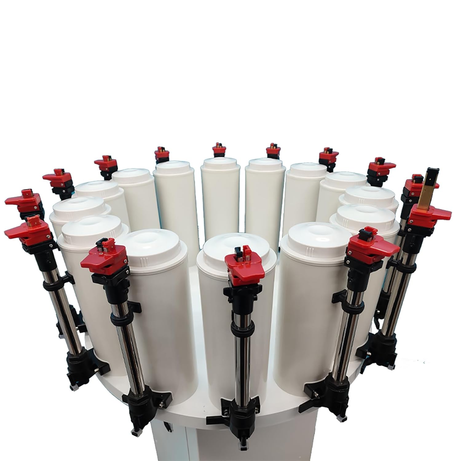 Paint Colorant Dispenser 14 Canister Base Paint Tinting Machine 2.3L Drum Capacity Manual Multi-Toning Colorant Matching Machine for Water and Oily Colorant Mixer 110V 40W