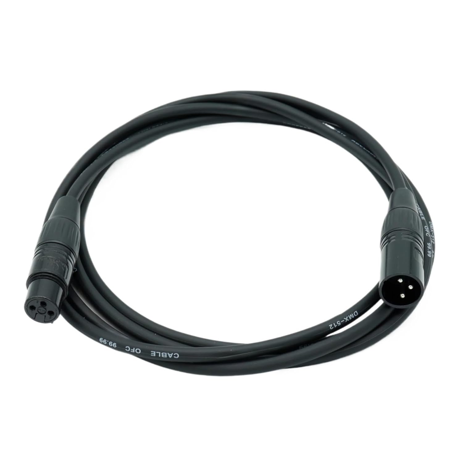 XLR Microphone Cable for Speaker/PA System – All Copper Conductors, PVC Jacket, Black(20m)