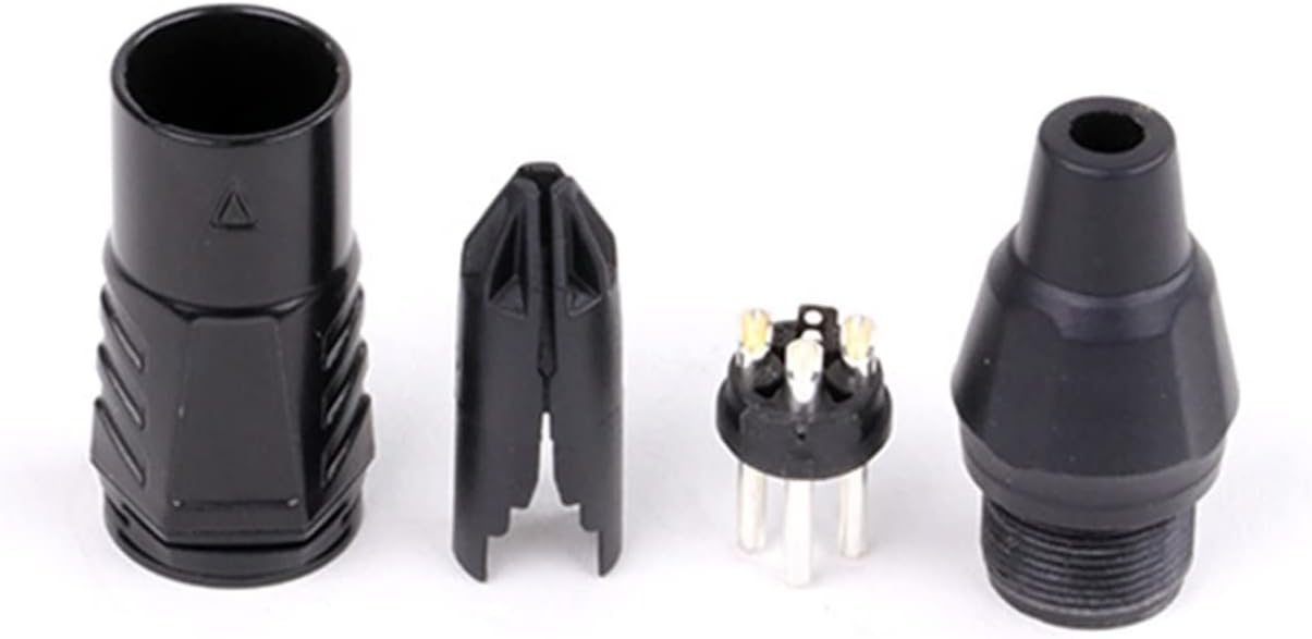 X L R 3 Pin Male Female Snake Plug Audio Microphone Cable Connector Adapters Black 10Pcs (Color : 10xD1034F)