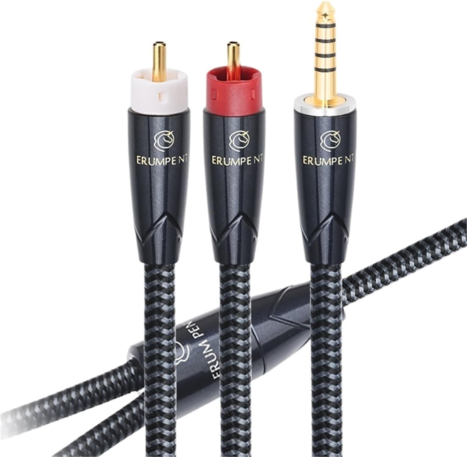 HiFi 4.4 to 2RCA Cable for Audio Home Theater Amplifier CD Player Square OCC Y Splitter Balanced 4.4mm to 2RCA Male Audio Cable(3.5 m)