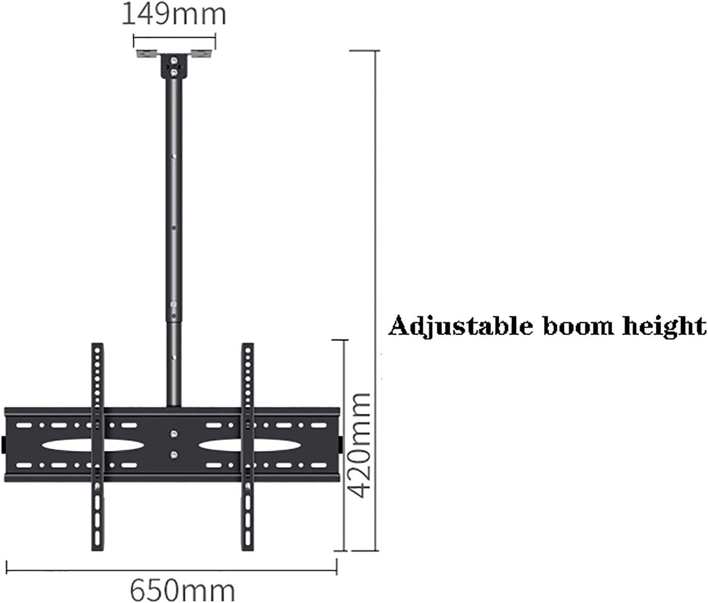 TV Stand,Tv Wall Mount Ceiling Mount Tv Bracket Flip Down, Holds Up to 50kg Screens, Tilt Swivel Telescopic Bracket