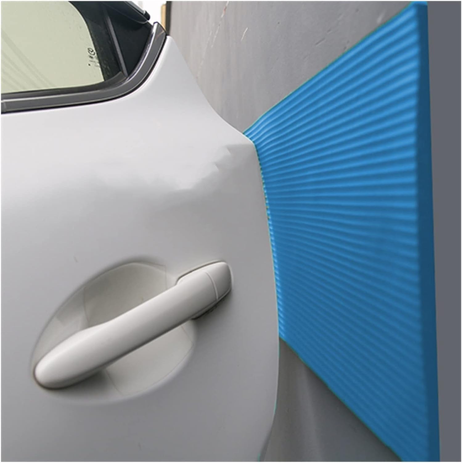 XPLKQXE Soft Extra-Wide Edge Protector, Wall Edge and Bumpers Guards, Car Parking and Warehouse Parking Columns (Color : Blue, Size : 4pcs-1m)